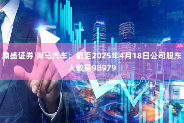 鼎盛证券 海马汽车：截至2025年4月18日公司股东人数是98979